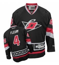 Youth Reebok Carolina Hurricanes #4 Haydn Fleury Authentic Black Third NHL Jersey