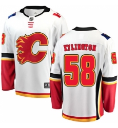Men's Calgary Flames #58 Oliver Kylington Fanatics Branded White Away Breakaway NHL Jersey
