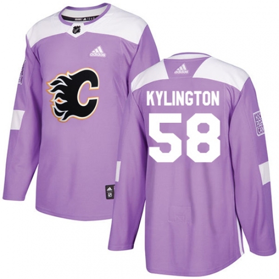 Youth Reebok Calgary Flames #58 Oliver Kylington Authentic Purple Fights Cancer Practice NHL Jersey Youth Reebok Calgary Flames #58 Oliver Kylington Authentic Purple Fights Cancer Practice NHL Jersey