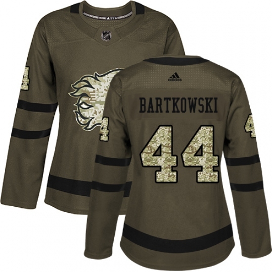 Women's Reebok Calgary Flames #44 Matt Bartkowski Authentic Green Salute to Service NHL Jersey Women's Reebok Calgary Flames #44 Matt Bartkowski Authentic Green Salute to Service NHL Jersey