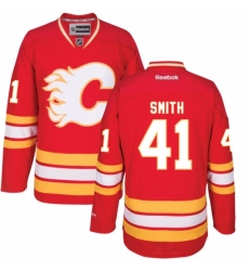 Youth Reebok Calgary Flames #41 Mike Smith Authentic Red Third NHL Jersey Youth Reebok Calgary Flames #41 Mike Smith Authentic Red Third NHL Jersey
