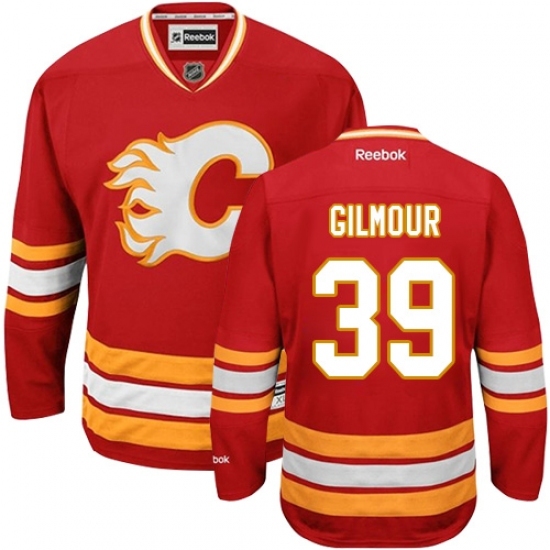 Men's Reebok Calgary Flames #39 Doug Gilmour Premier Red Third NHL Jersey Men's Reebok Calgary Flames #39 Doug Gilmour Premier Red Third NHL Jersey