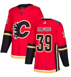 Youth Adidas Calgary Flames #39 Doug Gilmour Authentic Red Home NHL Jersey