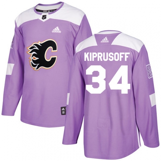 Men's Adidas Calgary Flames #34 Miikka Kiprusoff Authentic Purple Fights Cancer Practice NHL Jersey Men's Adidas Calgary Flames #34 Miikka Kiprusoff Authentic Purple Fights Cancer Practice NHL Jersey