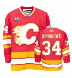 Men's Reebok Calgary Flames #34 Miikka Kiprusoff Authentic Red 30th Patch NHL Jersey Men's Reebok Calgary Flames #34 Miikka Kiprusoff Authentic Red 30th Patch NHL Jersey