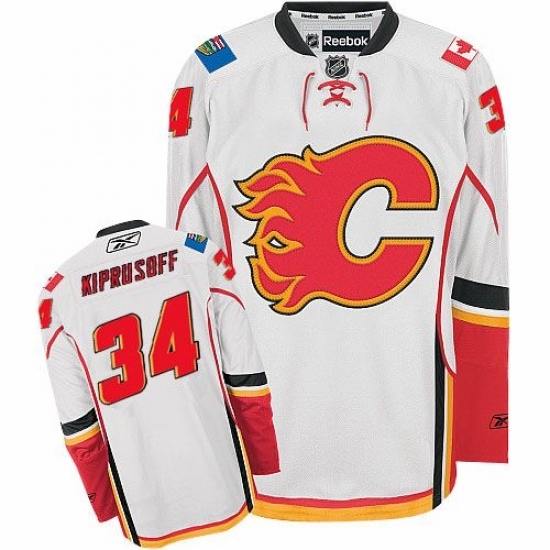 Youth Reebok Calgary Flames #34 Miikka Kiprusoff Authentic White Away NHL Jersey Youth Reebok Calgary Flames #34 Miikka Kiprusoff Authentic White Away NHL Jersey