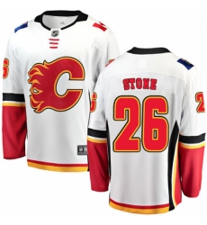 Men's Calgary Flames #26 Michael Stone Fanatics Branded White Away Breakaway NHL Jersey
