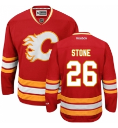 Youth Reebok Calgary Flames #26 Michael Stone Authentic Red Third NHL Jersey