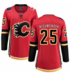 Women's Calgary Flames #25 Joe Nieuwendyk Fanatics Branded Red Home Breakaway NHL Jersey