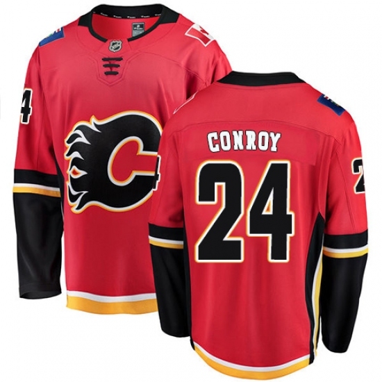 Youth Calgary Flames #24 Craig Conroy Fanatics Branded Red Home Breakaway NHL Jersey Youth Calgary Flames #24 Craig Conroy Fanatics Branded Red Home Breakaway NHL Jersey