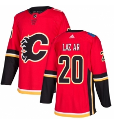 Men's Adidas Calgary Flames #20 Curtis Lazar Authentic Red Home NHL Jersey