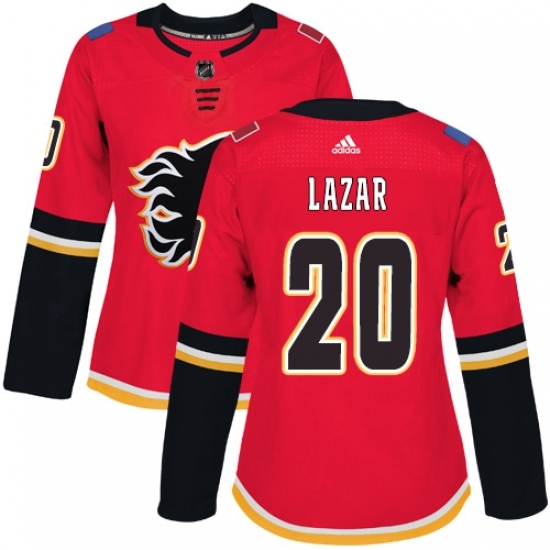 Women's Adidas Calgary Flames #20 Curtis Lazar Authentic Red Home NHL Jersey Women's Adidas Calgary Flames #20 Curtis Lazar Authentic Red Home NHL Jersey