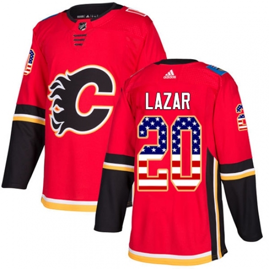 Youth Adidas Calgary Flames #20 Curtis Lazar Authentic Red USA Flag Fashion NHL Jersey Youth Adidas Calgary Flames #20 Curtis Lazar Authentic Red USA Flag Fashion NHL Jersey