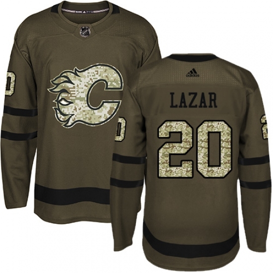 Youth Reebok Calgary Flames #20 Curtis Lazar Authentic Green Salute to Service NHL Jersey Youth Reebok Calgary Flames #20 Curtis Lazar Authentic Green Salute to Service NHL Jersey