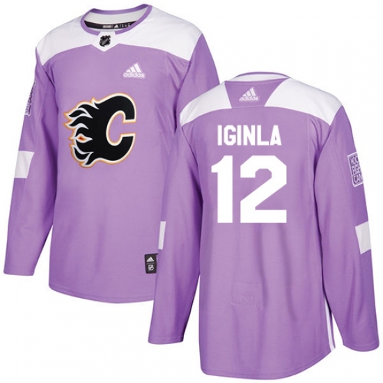 Men's Adidas Calgary Flames #12 Jarome Iginla Authentic Purple Fights Cancer Practice NHL Jersey Men's Adidas Calgary Flames #12 Jarome Iginla Authentic Purple Fights Cancer Practice NHL Jersey