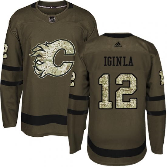Youth Reebok Calgary Flames #12 Jarome Iginla Authentic Green Salute to Service NHL Jersey Youth Reebok Calgary Flames #12 Jarome Iginla Authentic Green Salute to Service NHL Jersey