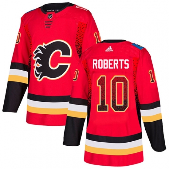 Men's Adidas Calgary Flames #10 Gary Roberts Authentic Red Drift Fashion NHL Jersey Men's Adidas Calgary Flames #10 Gary Roberts Authentic Red Drift Fashion NHL Jersey