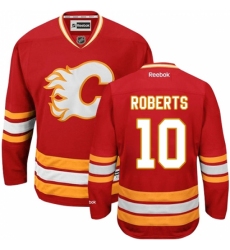 Youth Reebok Calgary Flames #10 Gary Roberts Authentic Red Third NHL Jersey