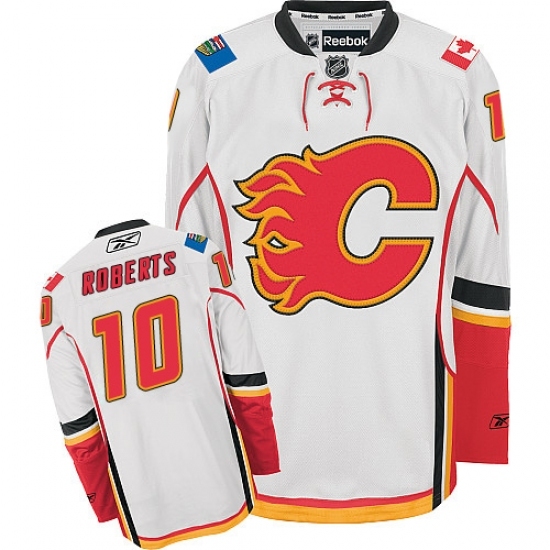 Youth Reebok Calgary Flames #10 Gary Roberts Authentic White Away NHL Jersey Youth Reebok Calgary Flames #10 Gary Roberts Authentic White Away NHL Jersey