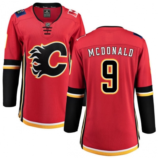 Women's Calgary Flames #9 Lanny McDonald Fanatics Branded Red Home Breakaway NHL Jersey Women's Calgary Flames #9 Lanny McDonald Fanatics Branded Red Home Breakaway NHL Jersey