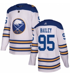 Men's Adidas Buffalo Sabres #95 Justin Bailey Authentic White 2018 Winter Classic NHL Jersey