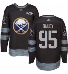 Men's Adidas Buffalo Sabres #95 Justin Bailey Premier Black 1917-2017 100th Anniversary NHL Jersey