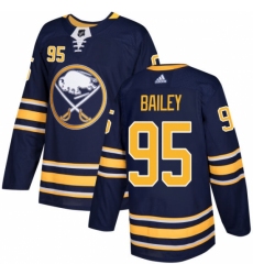 Men's Adidas Buffalo Sabres #95 Justin Bailey Premier Navy Blue Home NHL Jersey
