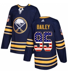 Women's Adidas Buffalo Sabres #95 Justin Bailey Authentic Navy Blue USA Flag Fashion NHL Jersey