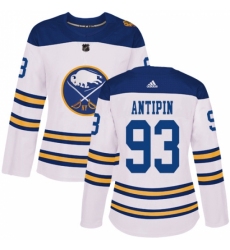 Women's Adidas Buffalo Sabres #93 Victor Antipin Authentic White 2018 Winter Classic NHL Jersey