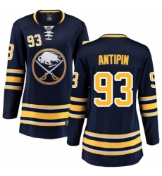 Women's Buffalo Sabres #93 Victor Antipin Fanatics Branded Navy Blue Home Breakaway NHL Jersey