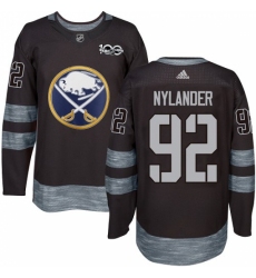 Men's Adidas Buffalo Sabres #92 Alexander Nylander Authentic Black 1917-2017 100th Anniversary NHL Jersey Men's Adidas Buffalo Sabres #92 Alexander Nylander Authentic Black 1917-2017 100th Anniversary NHL Jersey