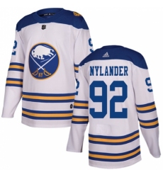 Men's Adidas Buffalo Sabres #92 Alexander Nylander Authentic White 2018 Winter Classic NHL Jersey