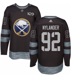 Men's Adidas Buffalo Sabres #92 Alexander Nylander Premier Black 1917-2017 100th Anniversary NHL Jersey