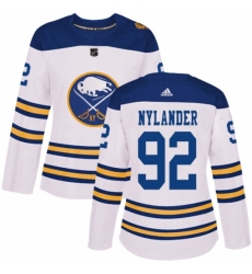 Women's Adidas Buffalo Sabres #92 Alexander Nylander Authentic White 2018 Winter Classic NHL Jersey