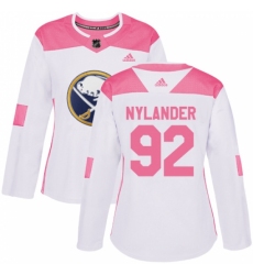 Women's Adidas Buffalo Sabres #92 Alexander Nylander Authentic White/Pink Fashion NHL Jersey Women's Adidas Buffalo Sabres #92 Alexander Nylander Authentic White/Pink Fashion NHL Jersey