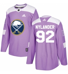 Youth Adidas Buffalo Sabres #92 Alexander Nylander Authentic Purple Fights Cancer Practice NHL Jersey