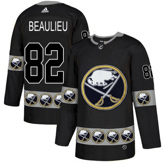 Men's Adidas Buffalo Sabres #82 Nathan Beaulieu Authentic Black Team Logo Fashion NHL Jersey Men's Adidas Buffalo Sabres #82 Nathan Beaulieu Authentic Black Team Logo Fashion NHL Jersey