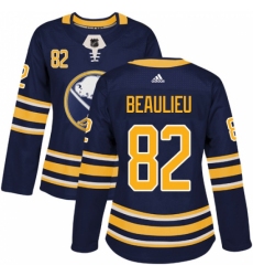 Women's Adidas Buffalo Sabres #82 Nathan Beaulieu Premier Navy Blue Home NHL Jersey Women's Adidas Buffalo Sabres #82 Nathan Beaulieu Premier Navy Blue Home NHL Jersey