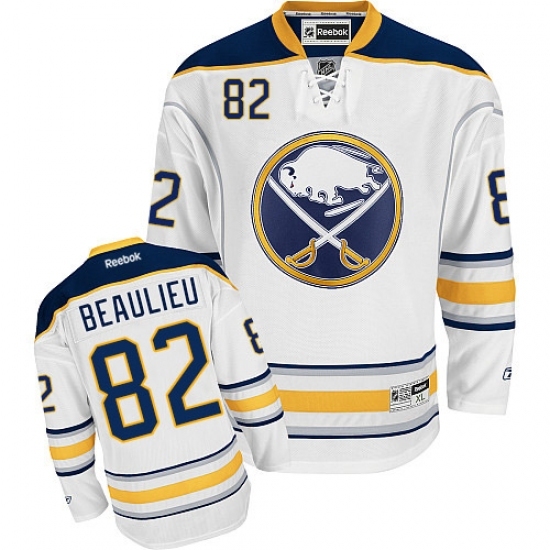 Women's Reebok Buffalo Sabres #82 Nathan Beaulieu Authentic White Away NHL Jersey Women's Reebok Buffalo Sabres #82 Nathan Beaulieu Authentic White Away NHL Jersey