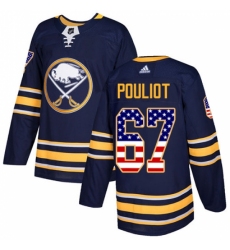 Men's Adidas Buffalo Sabres #67 Benoit Pouliot Authentic Navy Blue USA Flag Fashion NHL Jersey Men's Adidas Buffalo Sabres #67 Benoit Pouliot Authentic Navy Blue USA Flag Fashion NHL Jersey