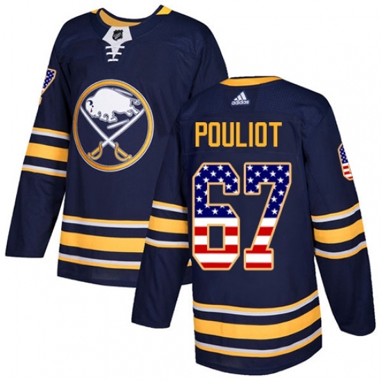 Men's Adidas Buffalo Sabres #67 Benoit Pouliot Authentic Navy Blue USA Flag Fashion NHL Jersey Men's Adidas Buffalo Sabres #67 Benoit Pouliot Authentic Navy Blue USA Flag Fashion NHL Jersey