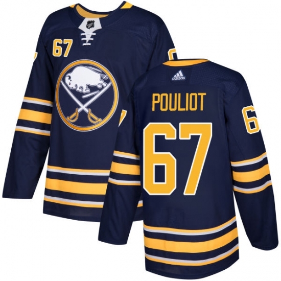 Men's Adidas Buffalo Sabres #67 Benoit Pouliot Premier Navy Blue Home NHL Jersey Men's Adidas Buffalo Sabres #67 Benoit Pouliot Premier Navy Blue Home NHL Jersey