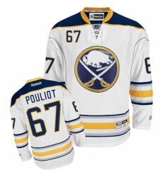 Men's Reebok Buffalo Sabres #67 Benoit Pouliot Authentic White Away NHL Jersey Men's Reebok Buffalo Sabres #67 Benoit Pouliot Authentic White Away NHL Jersey