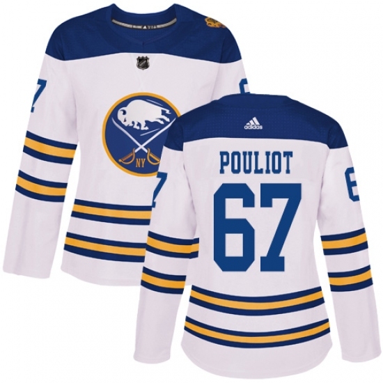 Women's Adidas Buffalo Sabres #67 Benoit Pouliot Authentic White 2018 Winter Classic NHL Jersey Women's Adidas Buffalo Sabres #67 Benoit Pouliot Authentic White 2018 Winter Classic NHL Jersey