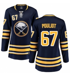 Women's Buffalo Sabres #67 Benoit Pouliot Fanatics Branded Navy Blue Home Breakaway NHL Jersey