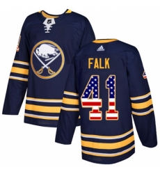 Men's Adidas Buffalo Sabres #41 Justin Falk Authentic Navy Blue USA Flag Fashion NHL Jersey Men's Adidas Buffalo Sabres #41 Justin Falk Authentic Navy Blue USA Flag Fashion NHL Jersey