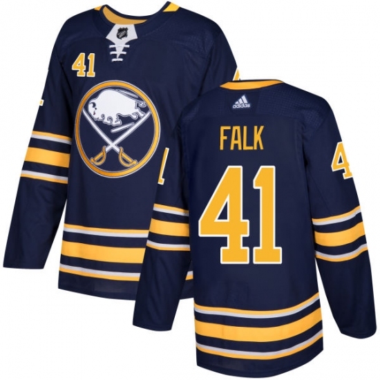 Men's Adidas Buffalo Sabres #41 Justin Falk Premier Navy Blue Home NHL Jersey Men's Adidas Buffalo Sabres #41 Justin Falk Premier Navy Blue Home NHL Jersey