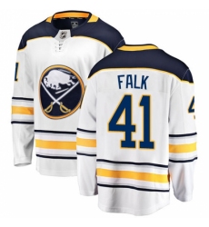 Men's Buffalo Sabres #41 Justin Falk Fanatics Branded White Away Breakaway NHL Jersey Men's Buffalo Sabres #41 Justin Falk Fanatics Branded White Away Breakaway NHL Jersey
