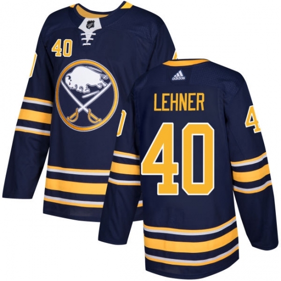 Men's Adidas Buffalo Sabres #40 Robin Lehner Premier Navy Blue Home NHL Jersey Men's Adidas Buffalo Sabres #40 Robin Lehner Premier Navy Blue Home NHL Jersey