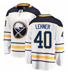 Men's Buffalo Sabres #40 Robin Lehner Fanatics Branded White Away Breakaway NHL Jersey